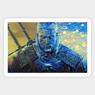 Witcher Geralt of Rivia Starry Night Sticker